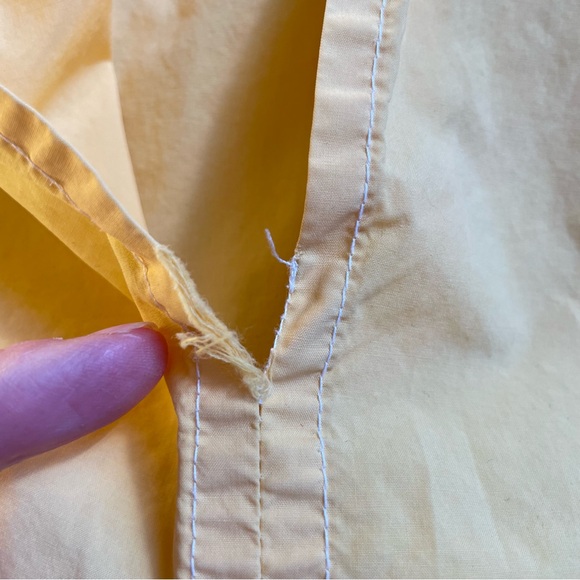 Yellow cotton popover blouse - Picture 14 of 14